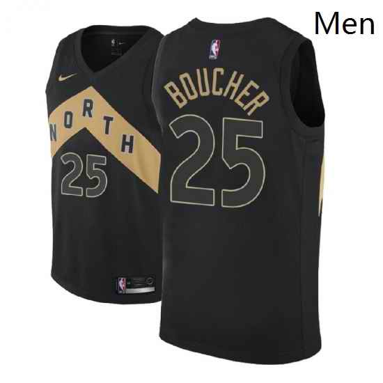 Men NBA 2018 19 Toronto Raptors 25 Chris Boucher City Edition Black Jersey